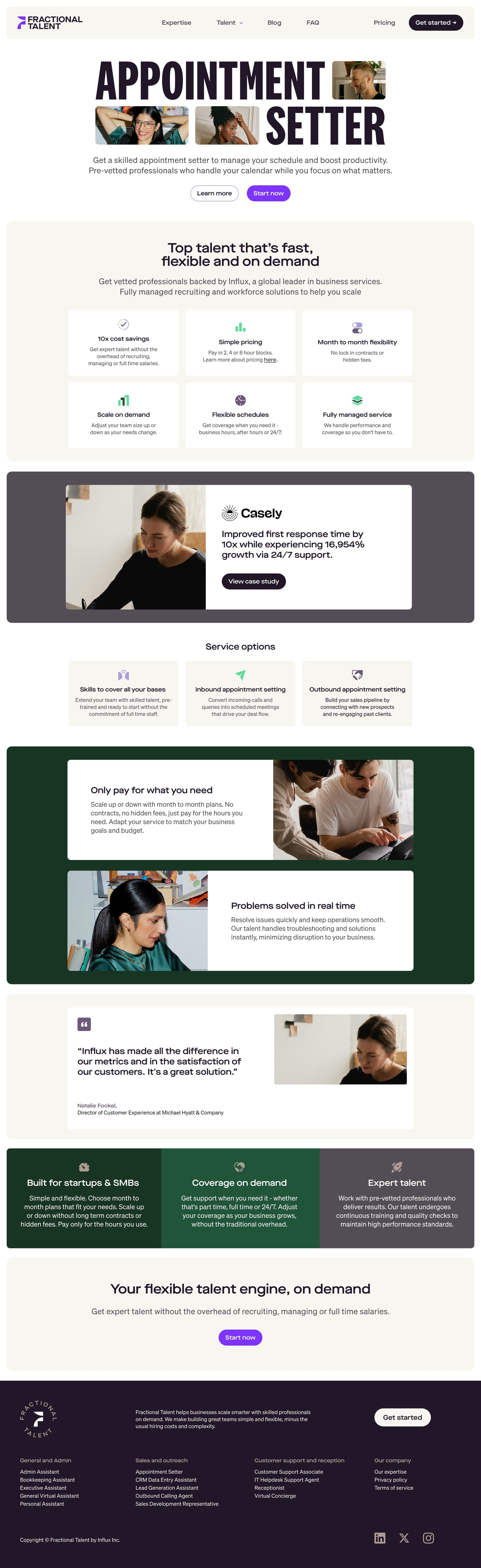 Fractional Talent website mockup