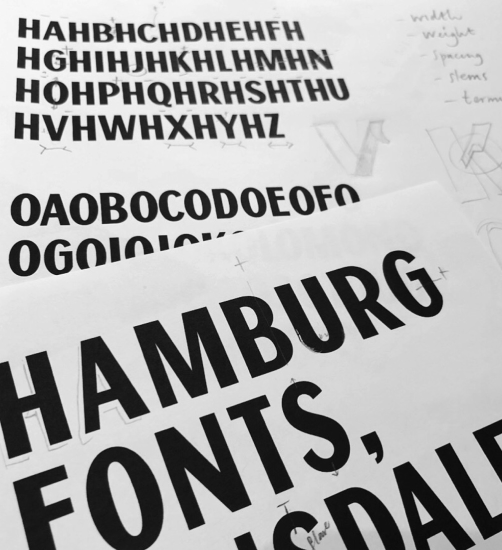 Further drawing development of Lonsdale Bold.